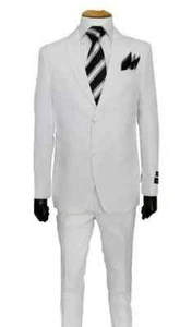 Men's Basic 2 Button Single Breast Work Suit 702P - Picture 1 of 9