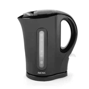 Aroma 1.7L Electric Kettle - Black: Dripless Spout, 1500W, Water Level Viewer - Picture 1 of 10