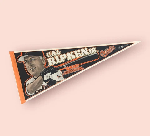 Vintage 1998 Cal Ripken Jr. Baltimore Orioles Consecutive Games Pennant 2632 Cover