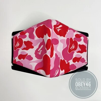 BAPE A Bathing Ape ABC Pink Camo Mask  FW23 - Image 1 of 4