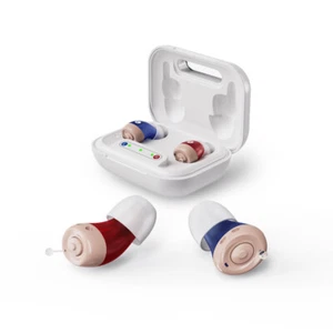 JINGHAO 1 Pair Mini Hearing Aids Rechargabl In Ear Sound Amplifier Enhancer US - Picture 1 of 10