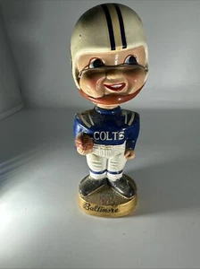 Vintage 1960s Baltimore Colts Gold Base Bobblehead Nodder NFL Rare bottom glue - Bild 1 von 5
