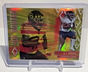 2020 Phoenix Football Hot Routes AJ Brown YELLOW PARALLEL #'D /75 Titans SSP - Picture 1 of 3