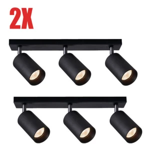 2X LED Schienenleuchte Schienensystem 3-Phasen Strahler Deckenleuchte GU10 SET - Bild 1 von 15
