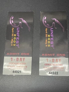 Coppia mozziconi biglietti Sunfest 2003 - Foto 1 di 6