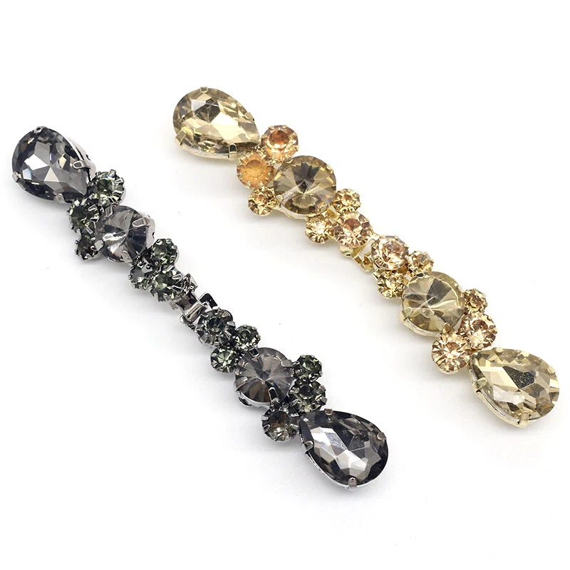 1 Pair DIY Crystal Hook and Eye Clasp Button Fastener Sewing Craft Decorative  - Image 1 of 4