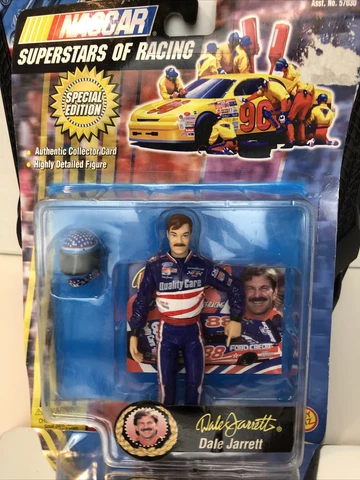 NASCAR Superstars of Racing DALE JARRETT Action Figure And Collector Card Cover