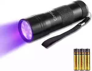 Linterna UV Luz Negra, Consciot 12 LED 395Nm Luz Negra Ultravioleta, Portátil - Imagen 1 de 9