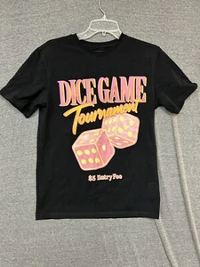 Roku Studio Dice Tournament T-Shirt Men's S Black Cotton Crew Neck Short Sleeve - Picture 1 of 7
