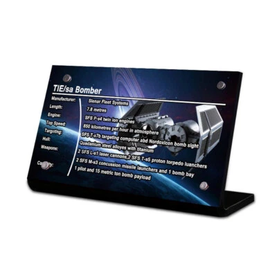 Soporte de placa de exhibición para juegos de bombardero LEGO 75347 4479 TIE, SW015 Foto 1 de 2