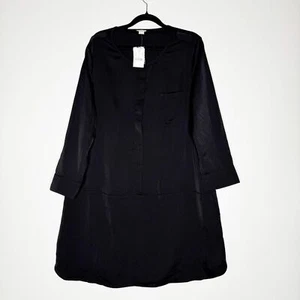 New J. Crew Sheen Button Top Pocket Shirt Dress Women's Size 12 - Picture 1 of 9