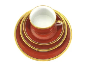 Richard Ginori SNACK SET 4-teilig Visconte rot Salat, Brotteller Tasse und Untertasse - Bild 1 von 12