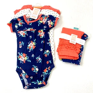 Carters Just One You One Pieces and Pants size 3 Months Navy Blue Orange White - Picture 1 of 10