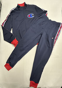 Champion Men’s Medium Red/Blue Matching Track Suit/Sweat Suit 