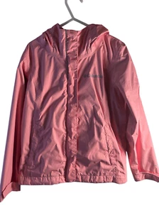 Columbia girls nylon rain Jackie 6/6x pink hood - Picture 1 of 12