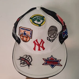 Sombrero Vintage Oficial 14 Equipos MLB Logo Blanco y Negro - Imagen 1 de 5