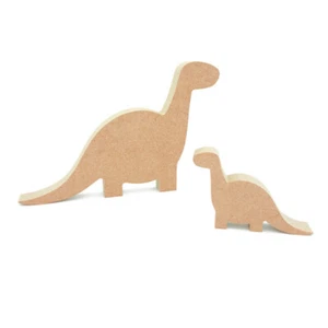 Bebé Independiente Forma de Dinosaurio MDF Madera Artesanía Blanco 18mm Infantería Rugido Decoración - Imagen 1 de 3