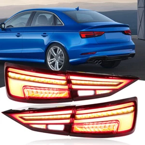 LED Dynamic Rear Tail Light Brake Lamp For Audi A3 8V Sedan 2017-20 Outer&Inner - Picture 1 of 16