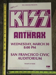 KISS Concert Poster Crazy Nights Tour San Francisco Bill Graham Vintage Kiss - Picture 1 of 3