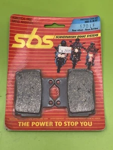 NOS SBS BRAKE PADS YAMAHA FZR400 88-92, RZ500 84-86, FZ600 86-88 REAR 570 LF - Picture 1 of 5