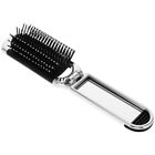 Plastic Portable Folding Comb Bag with Mirror (Silver) Travel
