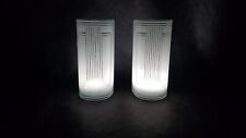 *RARE FIND* Vintage MCM Art Deco Glass Theater Light Shade Sconce Pair 20 30 40s