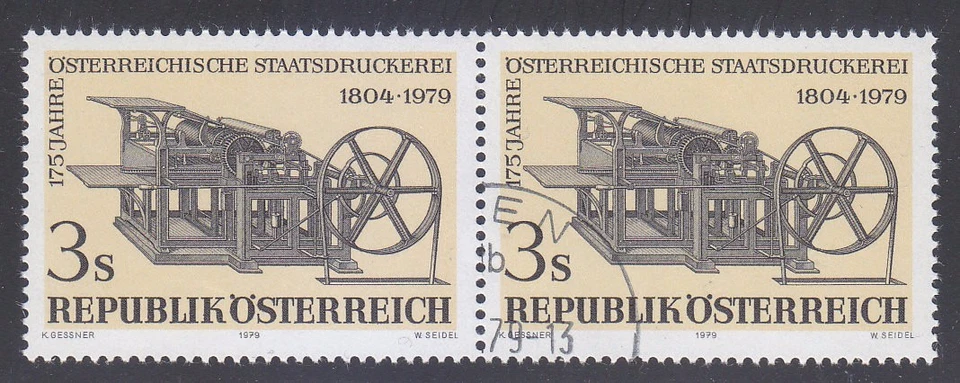 Austria 1979 MNH & CTO NH Mi 1620 Sc 1132 Steam Printing Press - Image 1 of 1