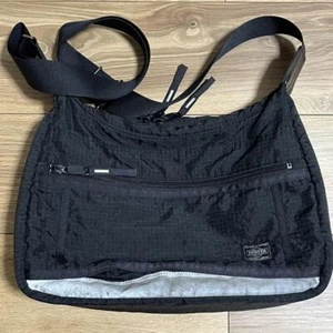 Yoshida PORTER Desert Shoulder Bag Black Nylon Used - Picture 1 of 10