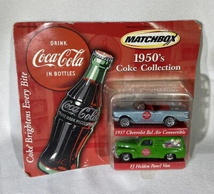 Matchbox 1950's Coke Collection 2-Pack '57 Chevrolet Bel Air Convertible & Rare - Picture 1 of 5