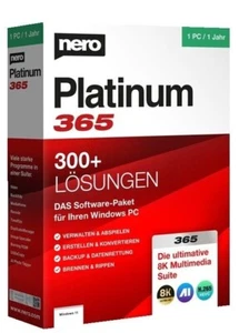 Nero Platinum 365 Download 1 PC Jahreslizenz Windows ESD-Key per eMail Versand - Bild 1 von 1