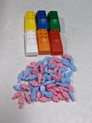 Vtg 1985 Milton Bradley Game of Life Replacement Piece Cars Vehicles Peg Pieces - Image 1 of 2