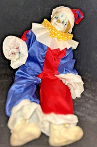 Muñeca payaso - Coleccionable - Cabeza y manos de porcelana - Noble Arts Inc - ¡BONITA! - Imagen 1 de 12