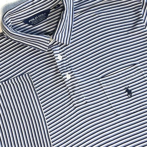 Polo Golf Ralph Lauren XL Striped Pima Cotton Polo Shirt Golf Casual Preppy - Picture 1 of 8