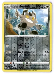 Galarian Meowth Reverse Holo Common SWSH04: Vivid Voltage 112/185 NM - Bild 1 von 2
