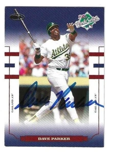 Tarjeta firmada por Dave Parker Oakland A's 2004 Donruss Serie Mundial #WS-56 CERTIFICADO DE AUTENTICIDAD - Imagen 1 de 1