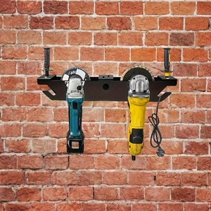 Angle Grind Holder Angle Grind Hanger 2 Bay with Cord Hook Power Tools Storage - Picture 1 of 6