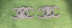Broche Vintage CC CoCo Chanel By Bluette Clips para Zapatos Hecho en Francia Tono Plata - Imagen 1 de 8