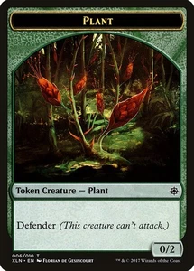 Ficha Ixalan Plant Magic The Gathering casi nueva x4 (0/2 Defender) - Tarjeta mágica - Imagen 1 de 1