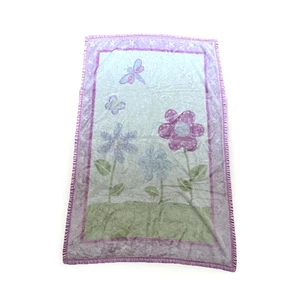 Springs Industries Babydecke rosa Blumen Schmetterling Libelle Satin 15582 - Bild 1 von 4