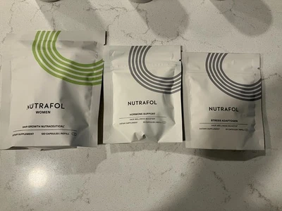 NUEVO Suplemento Dietético para Crecimiento del Cabello Nutrafol Mujeres 120 Cápsulas + Hormona y Estrés Foto 1 de 2