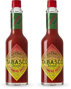 2 PACK Tabasco Sauce Pepper Habanero 2 oz - Picture 1 of 3