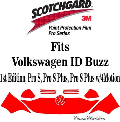 3M Paint Protection Film Pro Series Clear Bra Fits 2025 2026 Volkswagen ID.Buzz - Image 1 of 3