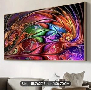 Colorful Swirl Abstract 40x70cm Diamond Painting Art Round Drills 15.7x27.5in - Bild 1 von 8