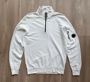 C.P. Company 1/4 Zip Sweatshirt Freizeit weiß Pullover - Bild 1 von 16