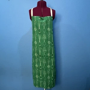 Ikea Green Vegetable Torvfly Long Cotton Apron - Picture 1 of 14