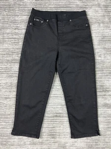 DG2 Diane Gilman Jeggings Womens Small Black Capri Cotton Blend Stretch - Picture 1 of 12