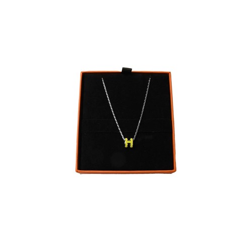 HERMÈS Collana Hermes Mini Pop H Ferramenta Palladio Giallo