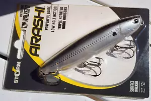 RARE Storm Arashi Rattling Top Walker 11 Black Silve Shad Topwater - Picture 1 of 7