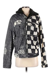 Mia Lee UO Urban Outfitters Bold Graphic Corduroy Trucker Jacket Fleece Lined XS - Picture 1 of 8