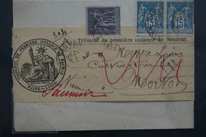 L-314 Cachet T84 de Saumur (Maine et Loire) sur n°89 et 101x2 - Imagen 1 de 2